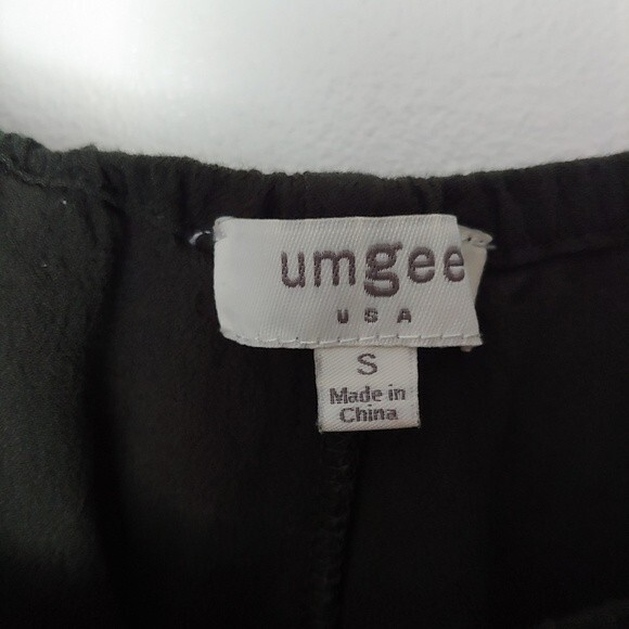 Umgee Green Lace Boho Blouse Size Small - Picture 5 of 6